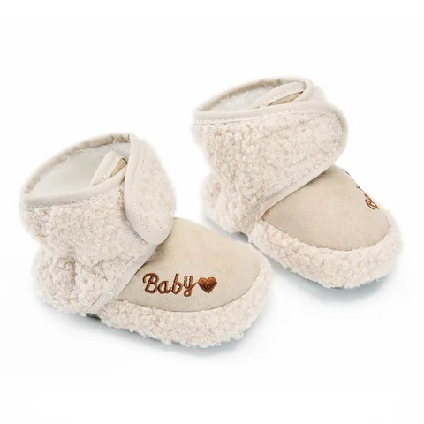 Новинка 2023, зимние теплые детские ботинки KIDSUN, Детская Хлопковая обувь, высокие зимние ботинки из овечьей шерсти, обувь для новорожденных, обувь для детской кроватки