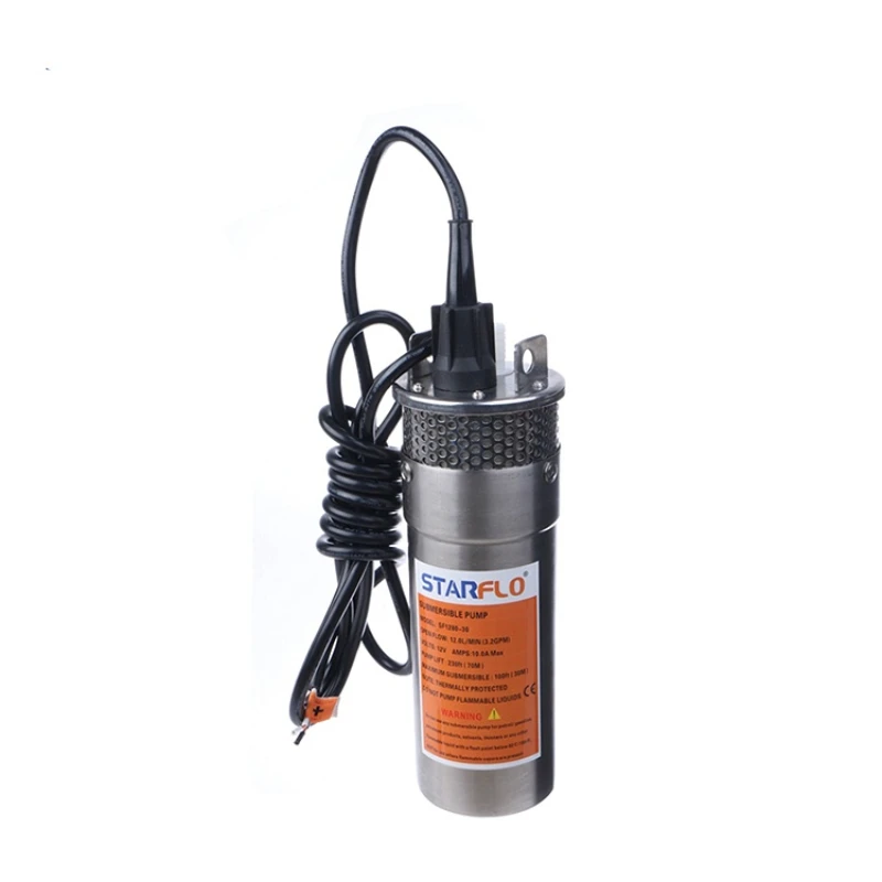 

1280-30 100M head lift 12V DC 24V DC solar powered submersible deep well water pump for irrigation
