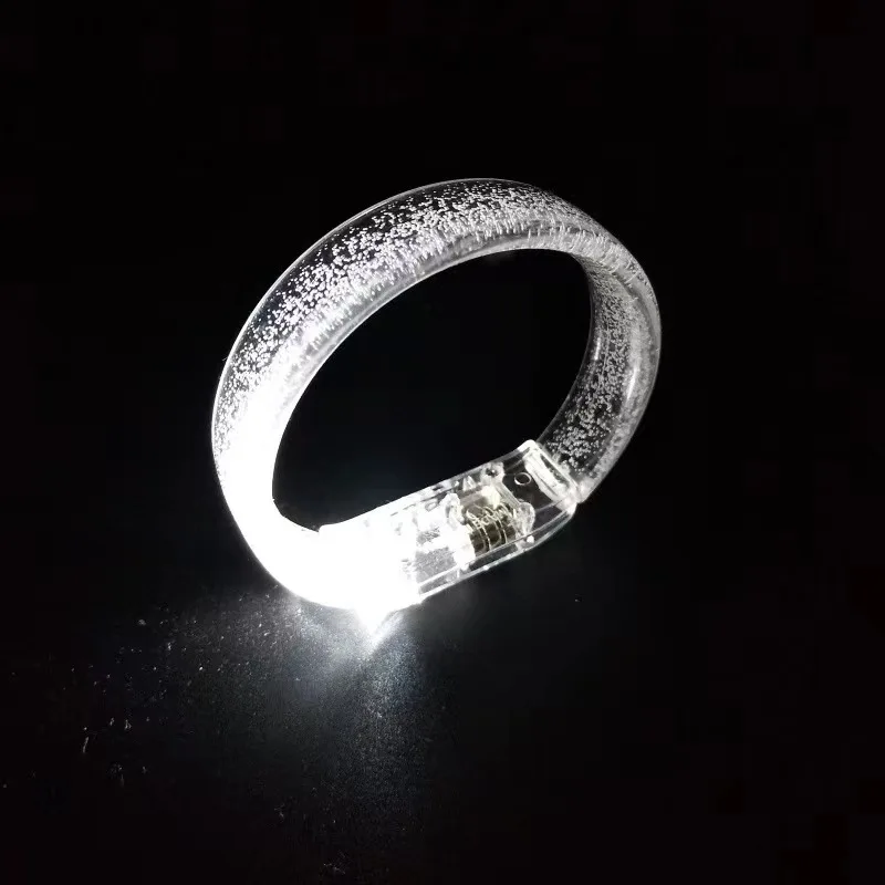 

24pcs White Glow Bracelets Bulk Light up Party Favors LED Wristband for Wedding Birthday Mardi Gras Halloween Party Supplies