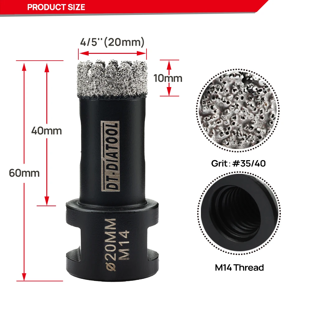 

DT-DIATOOL Алмазное сверло для плитки 20-100 мм