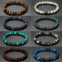 energy cylinder hematite healing bracelets for women fashion natural stone bracelets men prayer reiki charm jewelry gift pulsera
