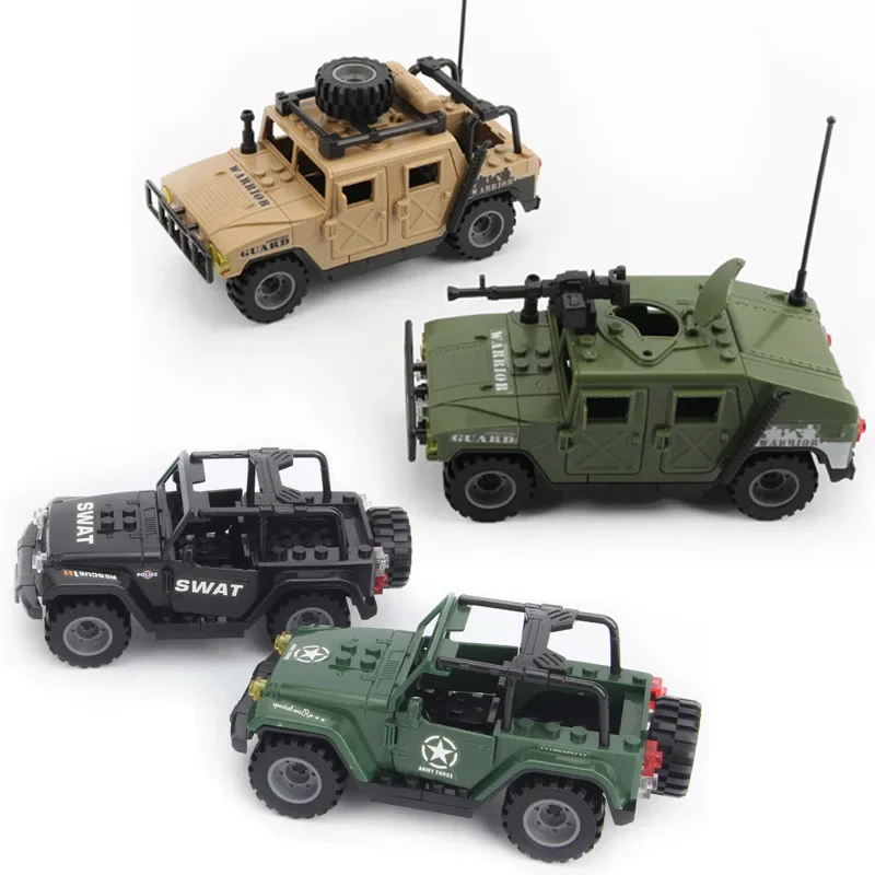 Строительные блоки в стиле милитари тематические модели Hummer для подростков