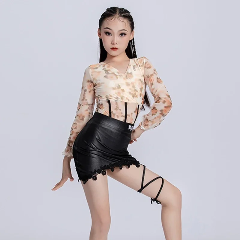 Детская одежда для бальных танцев девочек профессиональный костюм латинских