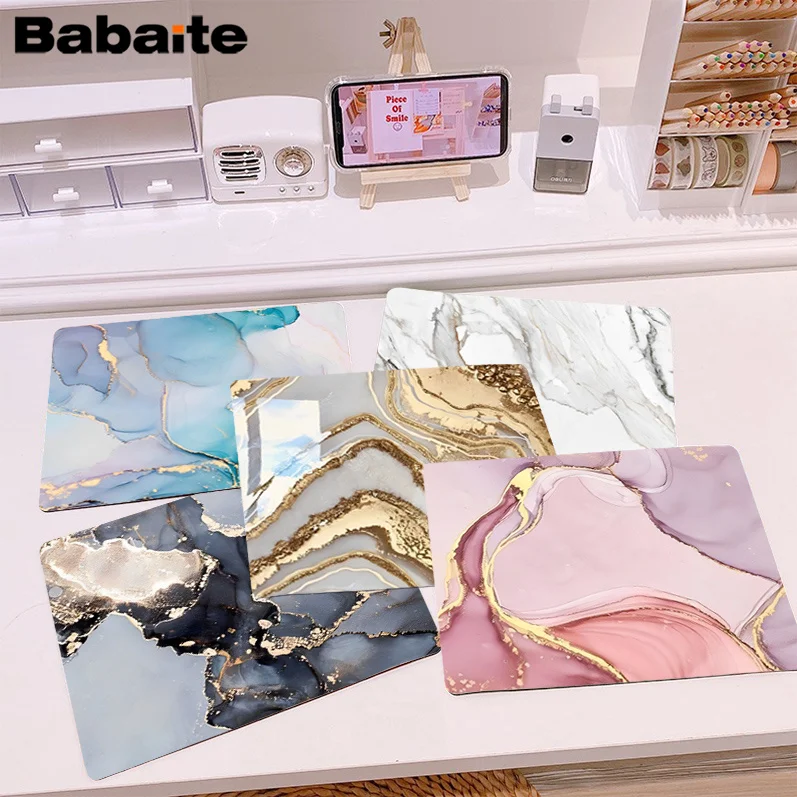 

Fashion Marble 20x25cm Office Student Gaming Thickened Large Writing Pad Non-slip Cushion Mouse Pad Office Desk Accessories
