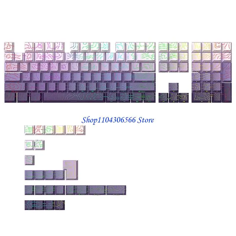Фото 02DD PBT Keycaps Contour4.0 Боковая печать для механических клавиатур 61, 64, 68, 75, 84, №3