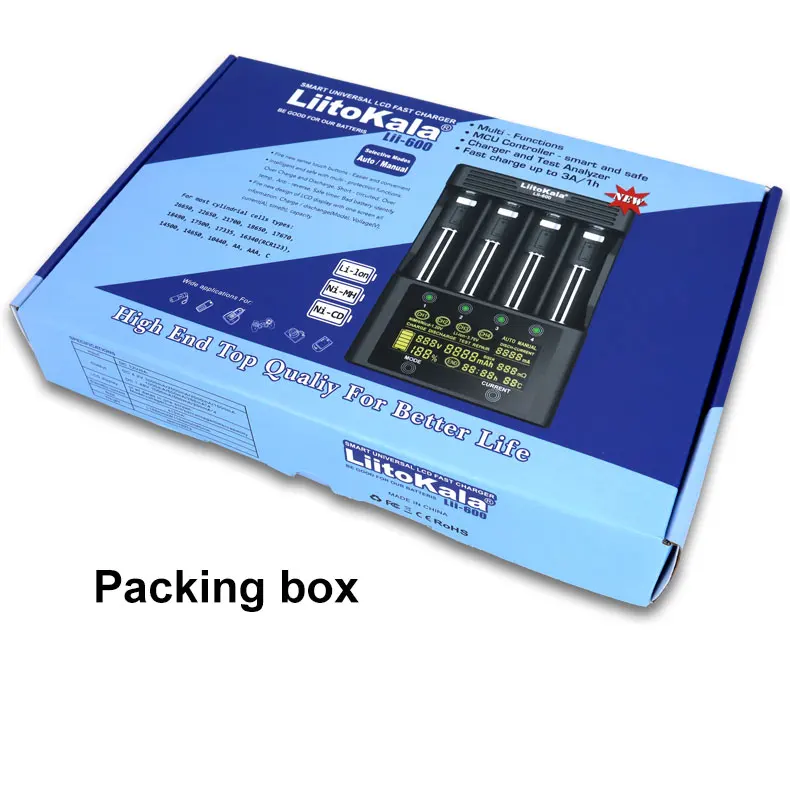 Новое оригинальное зарядное устройство LiitoKala Lii-600 для литий-ионного аккумулятора