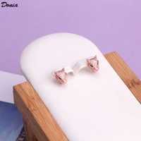 donia jewelry new fashion leopard print earrings copper micro inlaid aaa zircon leopard head earrings ladies luxury jewelry