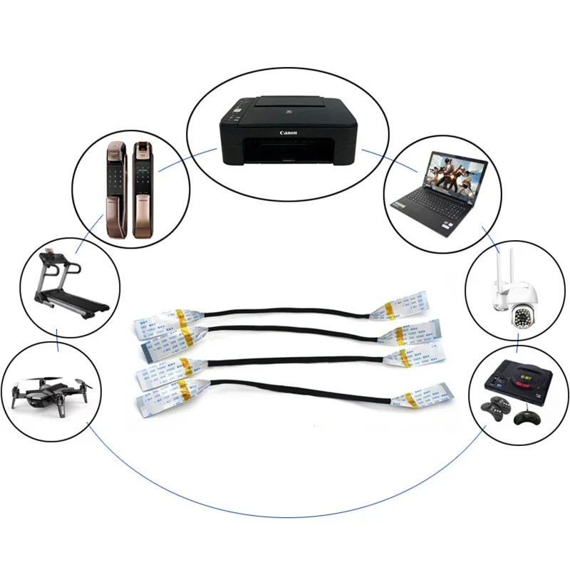 2 шт. гибкий плоский кабель FPC FFC AWM 20624 80C 60 В VW-1 A/B Тип 0 5 мм 100/150/200/250 22P/24/26/30/34/36/38/40 Pin