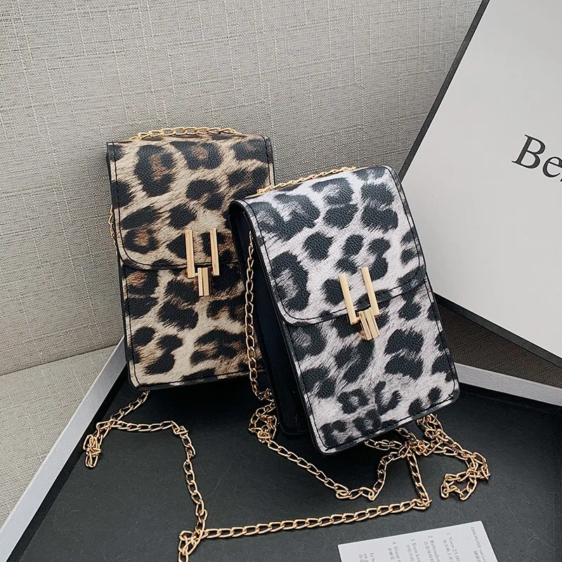 

Youth Ladies Simple Versatile Bag Animal Print Shoulder Bag Mini Lady Handbag Leather Mobile Phone Messenger Pouch
