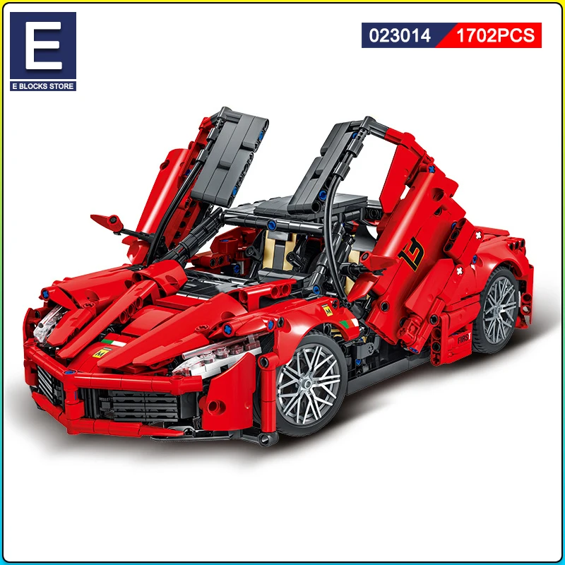 MORK Original Ferrari Building Blocks Super Sports Racing Car Compatible with Lego High-Tech Bricks Model Toy for Kids Boys Gift |