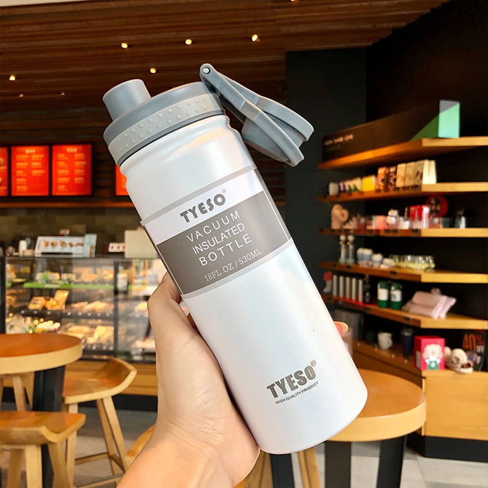 Insulated Vacuum Water Bottle with Spout Lid Stainless Steel Cup Thermal Cold Thermos Waterproof Double Wall Tumbler Coffee Mug |