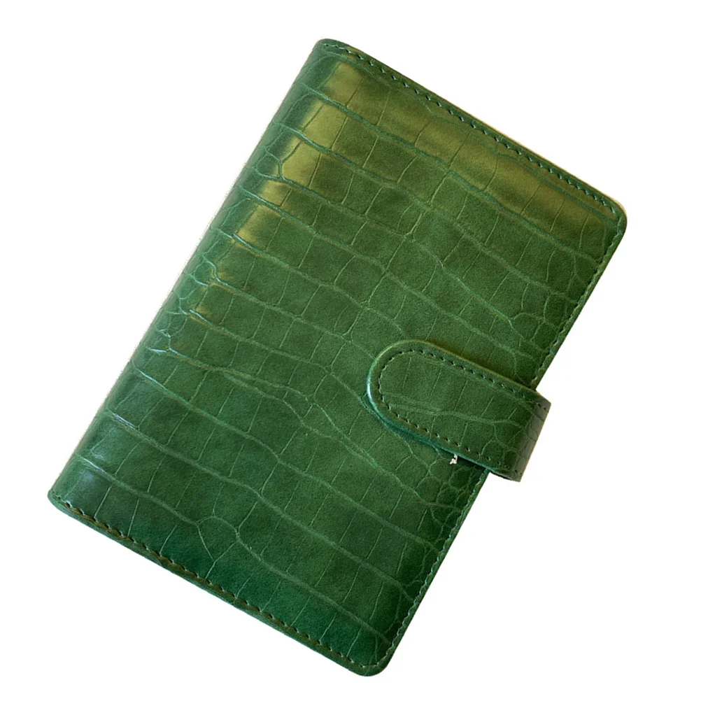 

Cash Budget Book A5 Spiral Notebook Portable Binder Small Loose Leaf Cover 6-ring Notepad Pu Decorative Student