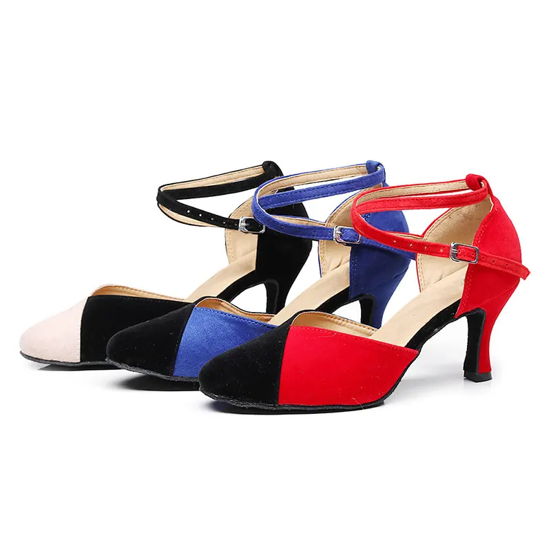 SWDZM Women's Dancing Shoes Ballroom dance shoes Party/Modern Laitn dance shoes For Women Ladies Suede sole Heel 6/7.5/8.5/9CM