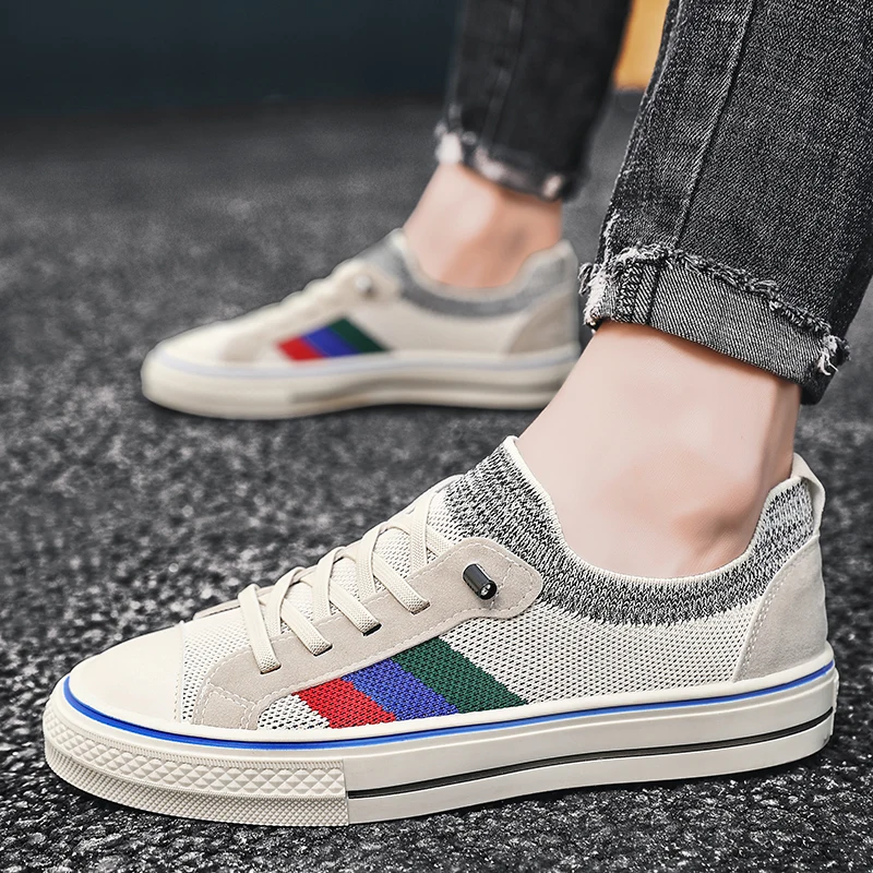 

Running Shoes for Men Breathable Sports Comfortable Sneakers Walking Athletic Shoes Casual Non-slip Flat Lace Up Canvas Footwear
