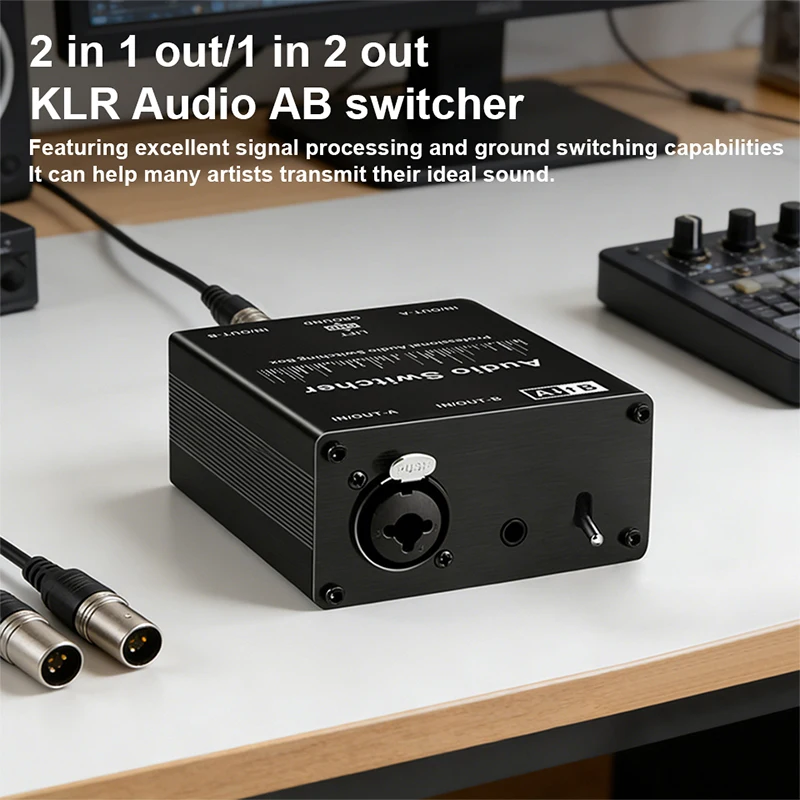 Фото Аудио-переключатель сигналов HIFI XLR 3.5 мм, 2 входа 1 выход и 1 вход 2 выхода для микшера, декодера, усилителя, активных колонок №3