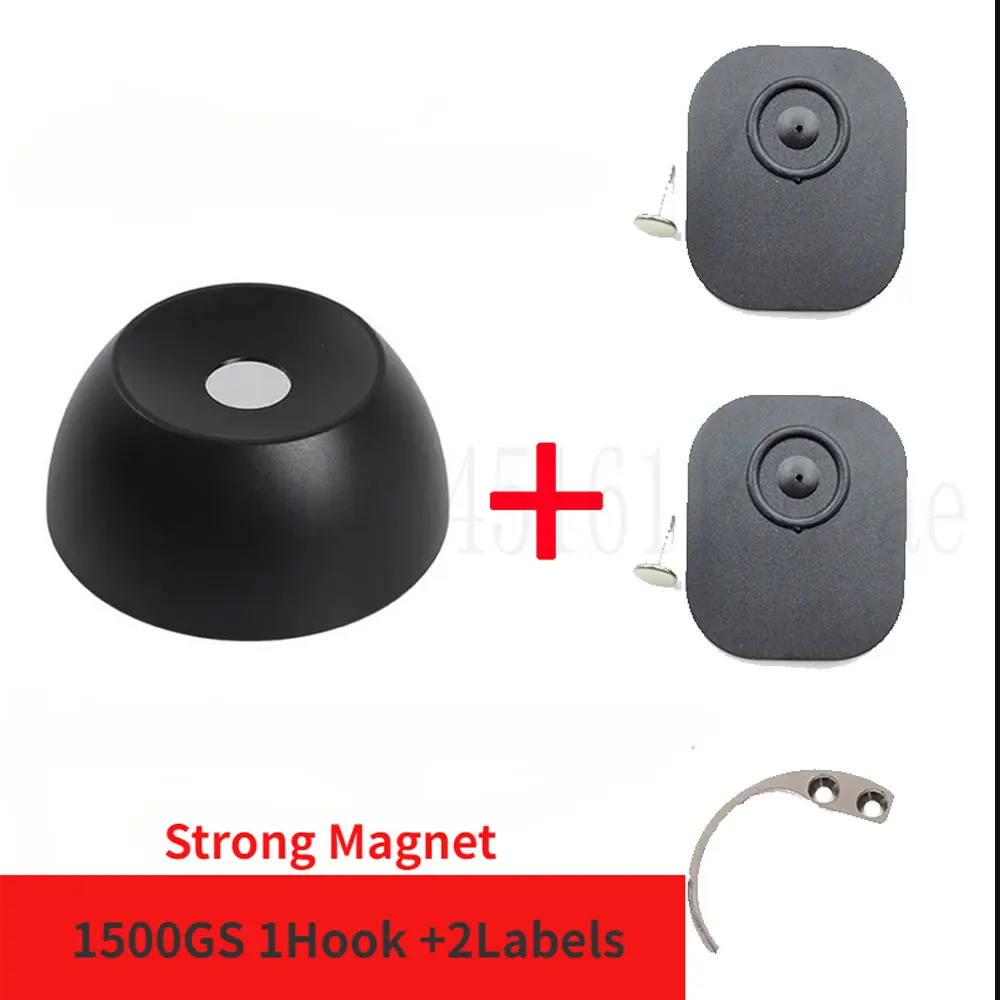 

EAS 15000GS Black Magnetic Golf Detacher Tag Remover Universal Magnet Eas Golf Detacher Security Lock Key with 1 Hook 2Tag