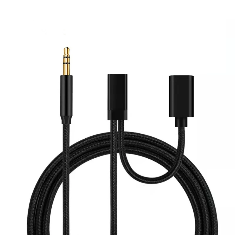 

3.5mm Headphone Jack Nylon Braided Aux Cable Auxiliary Input Adapter Cord for Headphones Car Home Stereos Speaker