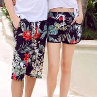 new style beach pants green leaf safflower mens shorts quick drying couple beach pants