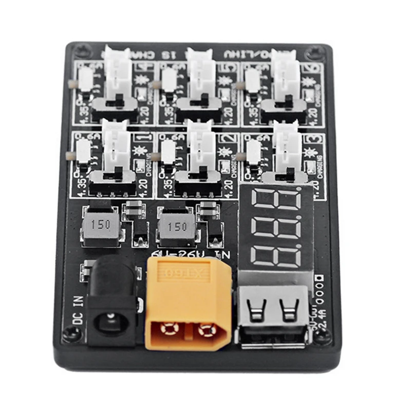 

FBIL-легкое и портативное зарядное устройство 6 в 1-1S Lipo Lihv, зарядное устройство для радиоуправляемых игрушечных моделей батарей, аксессуары для радиоуправляемых моделей