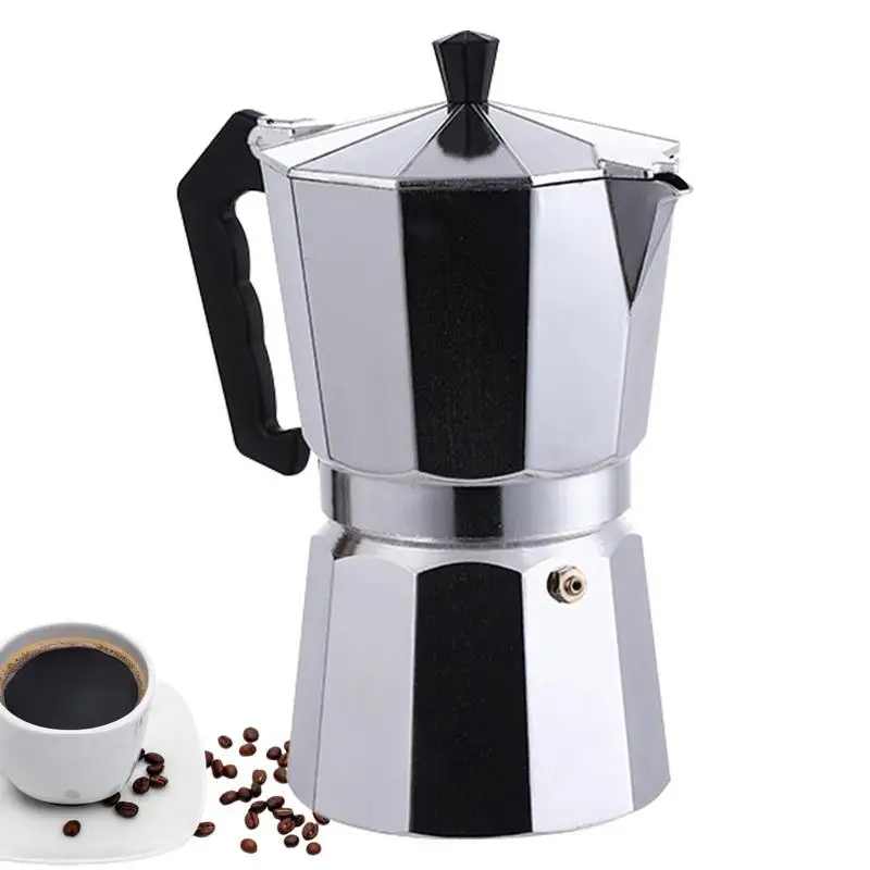 Moka Pot Manual Camping Cuban Coffee Brewer For Making Cappuccino Latte Portable Vintage Wooden Handle Espresso Maker Moka Pot