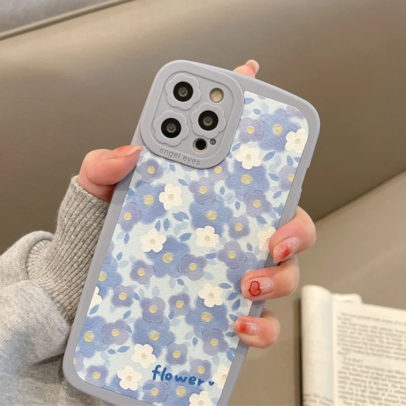 Чехол с акварельным цветочным рисунком чехол для камеры мягкая и красивая