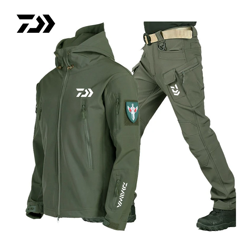 

2022 Daiwa Fishing Clothing Men Autumn Winter Fishing Suit Waterproof Windproof Thermal Military Clothes Outdoor Fishing Jackets
