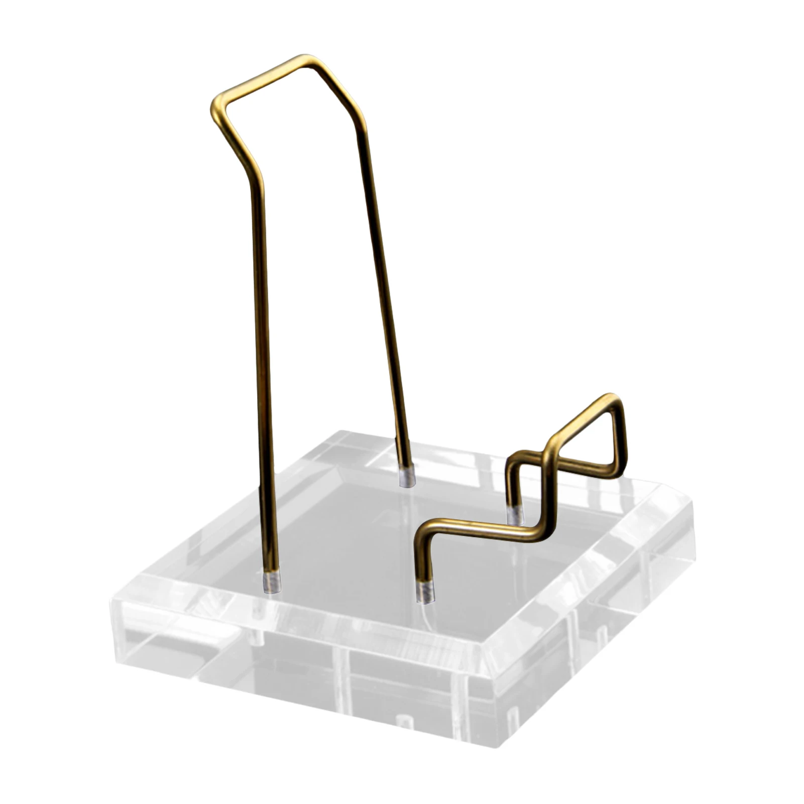 

Rock Display Stand With Metal Arm Rocks Holder With Acrylic Base For Mineral Geode Display/Home DecorS-8cm/3.15in L-10cm/3.94in