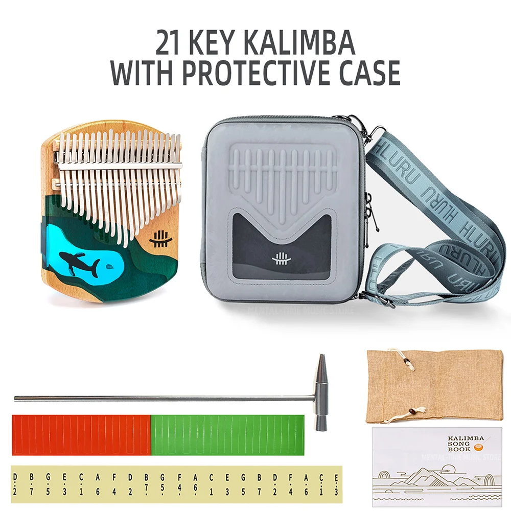 Kalimba 21 клавиша эпоксидная смола Calimba Деревянное пианино для большого пальца мини