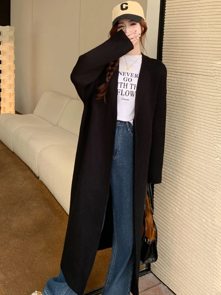 NYFS 2024 новинка зимы корейский женский свободный вязаный кардиган куртка