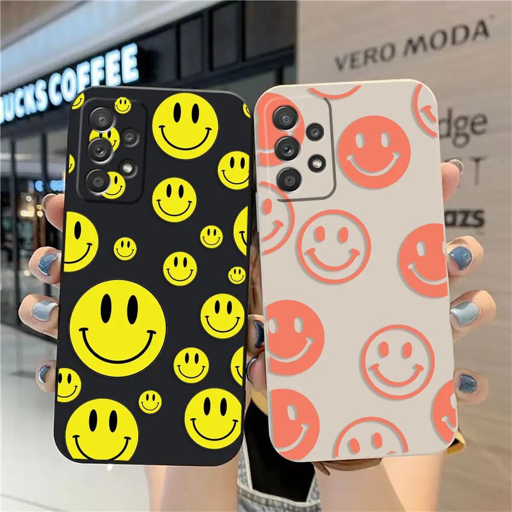 

Case For Samsung Galaxy A91 A14 A73 A72 A71 A53 A52 A51 A42 A33 A32 A22 A21S A13 A715F A52S A22S 4G 5G Case Funny Smiling Face