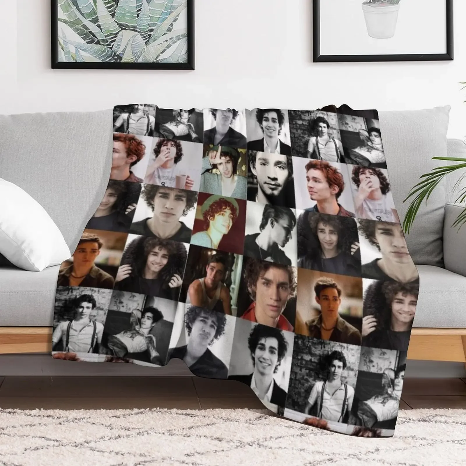 Одеяло Robert Sheehan Пляжное одеяло с мангой Одеяла меховыми краями