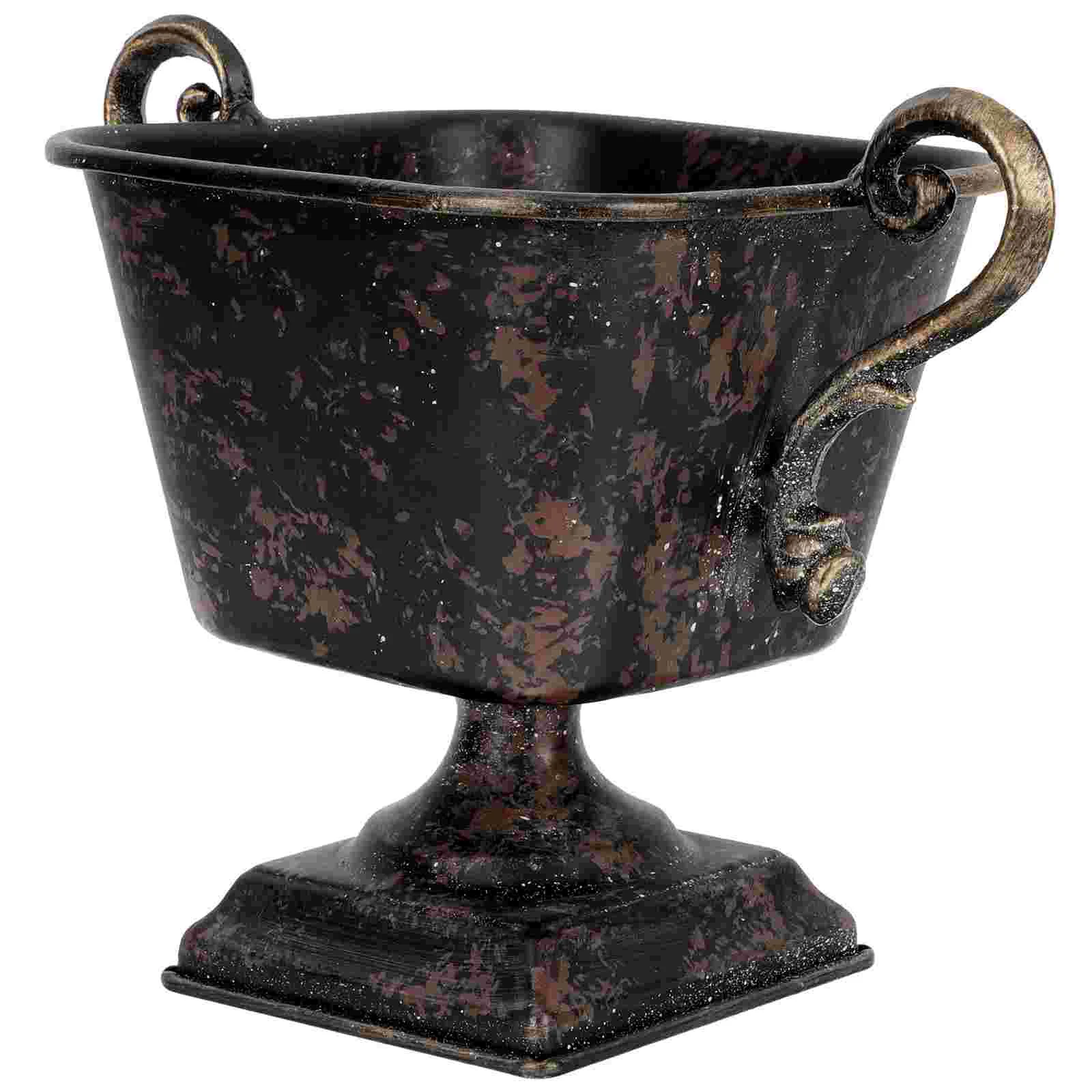 

Flower Pot Vase Bucket Galvanized Metal Planter French Farmhouse Flowers Vintage Iron Concrete Jugs Rustic Retro Chic Shabby Jug