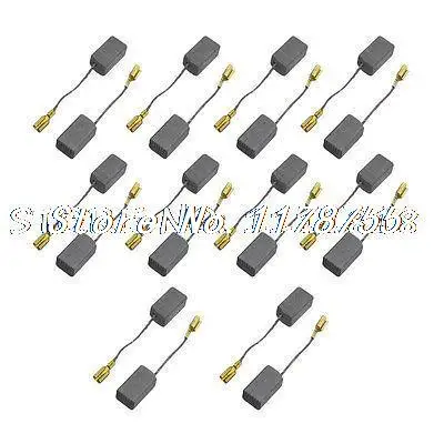 

10 шт., сменные щетки для угольных двигателей, 14x8x6,5 мм