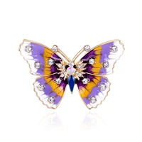 tulx enamel butterfly brooches for women rhinestone insect dress accessories jewelry banquet wedding bouquet brooch pins gifts