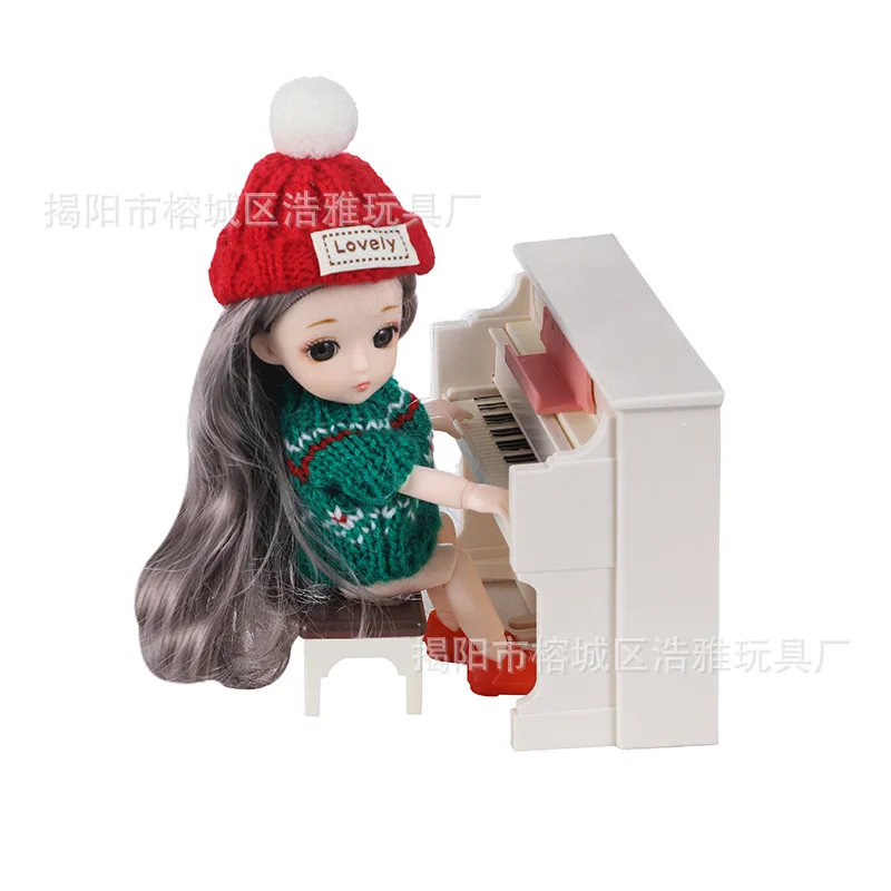 

New DIY BJD Toy Accessories 16cm Doll Simulation Piano Miniature Doll House Shooting Props Decoration Girl Play House Toy Gift