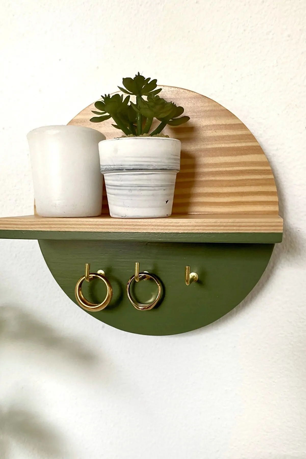 Hanged Mini Round Shelf | Wood shelf | Mask Shelf | Wall decor | Key shelf | Showcase Shelf Home appliiances 230983545