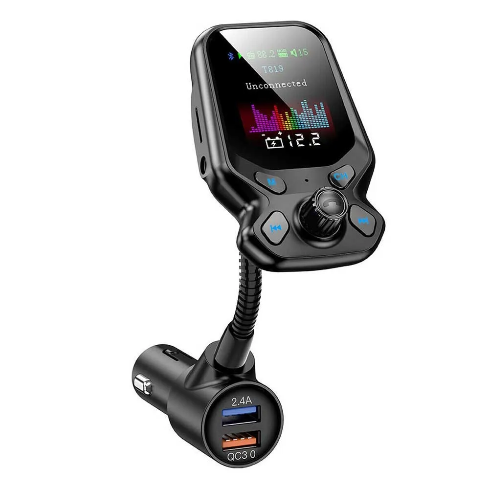 

FM Transmitter Dual USB QC3.0 Charger Bluetooth-compatible Receiver USB TF Card Car MP3 Music Player QC 3.0 Dual USB Car Charger
