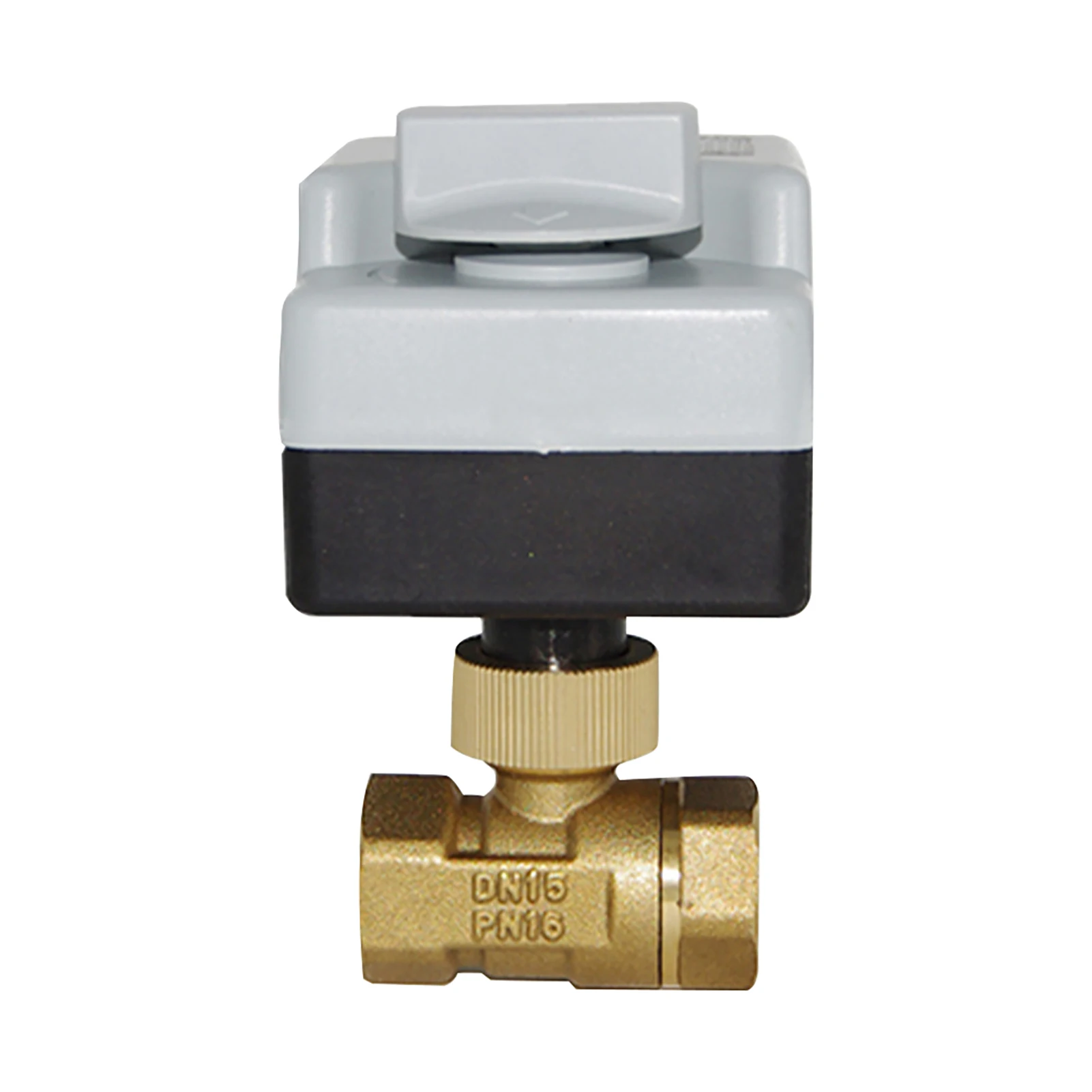 

AC220V DN15 2 Way Motorized Ball Valve Home Cold Hot Water With Manual Switch