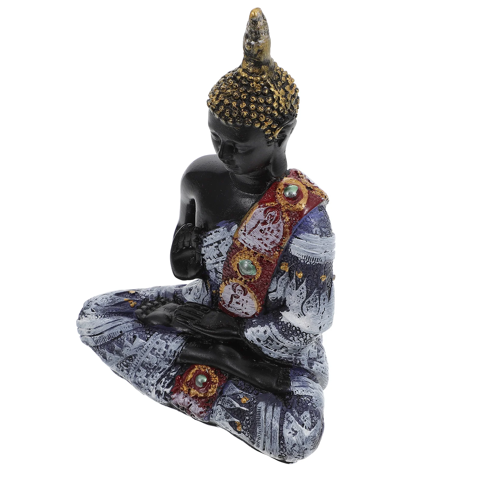 

Statue Sitting Ornament Decoration Entryway Figurines Figurine Desktop Meditating Vintage Chinese Shui Feng Buddhism Figure