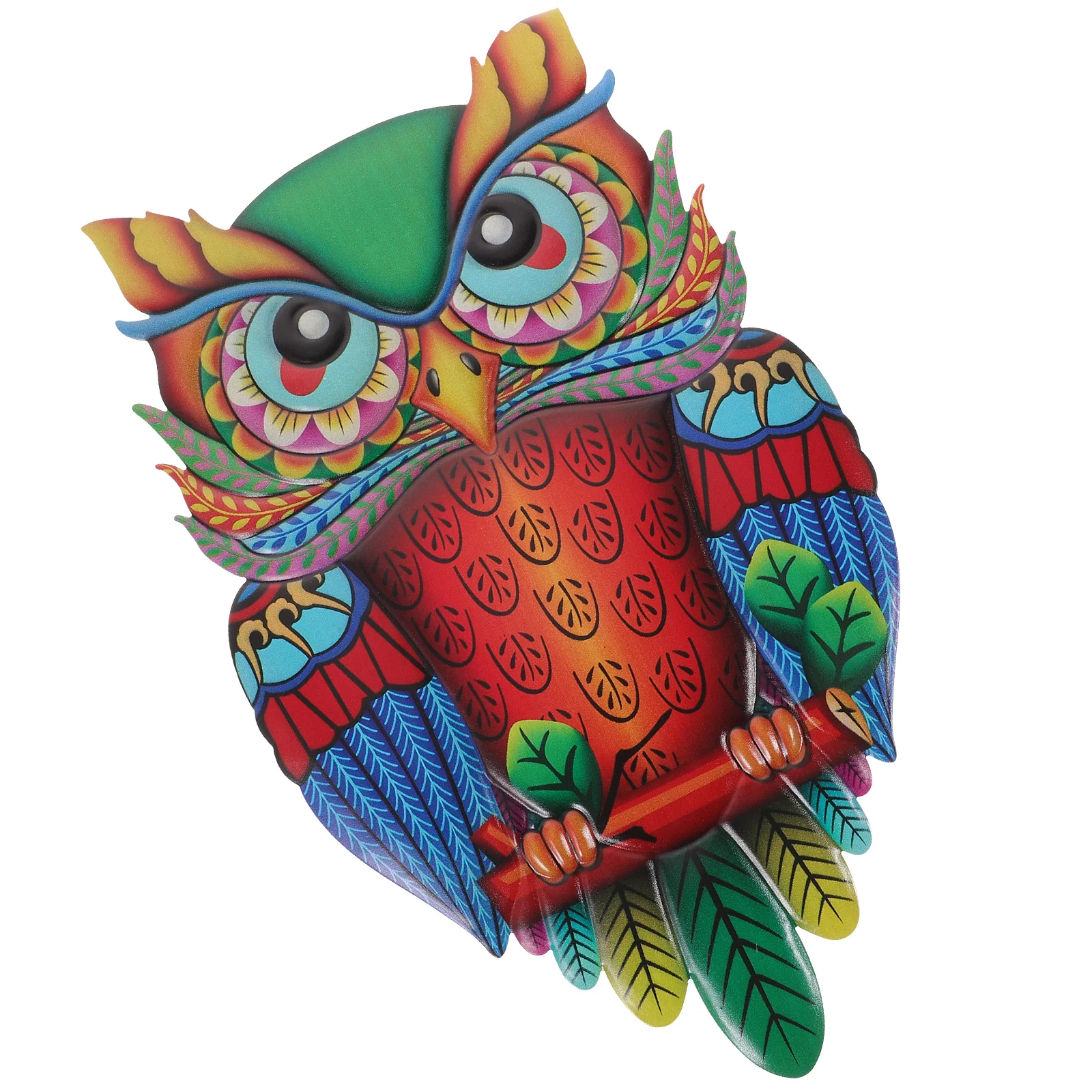 

Красочный металлический Настенный декор в виде совы, скульптура в виде совы, железный Подвесной Настенный декор, настенный подвесной декор ...