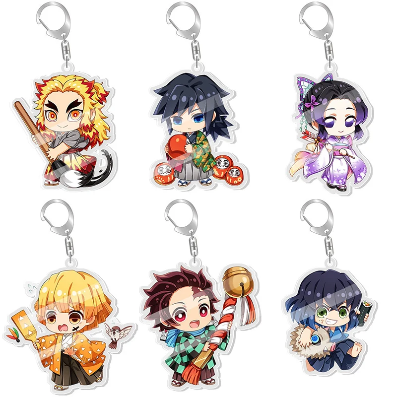 

Anime Demon Slayer Keychain Nezuko Cartoon Character Ghost Slayer Kimetsu No Yaiba Acrylic Accessories Keyring Jewelry Fans Gift