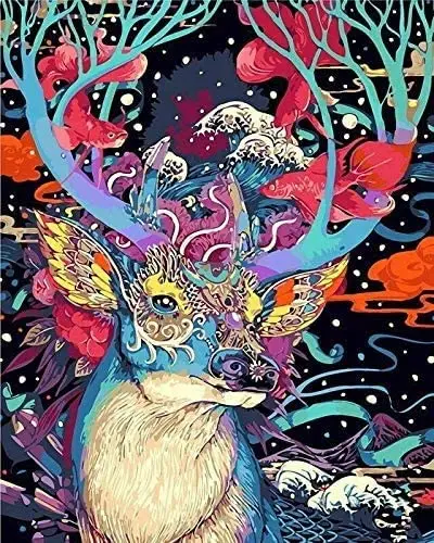 

Christmas Deer Animals Decor Wall Print Postertin Sign