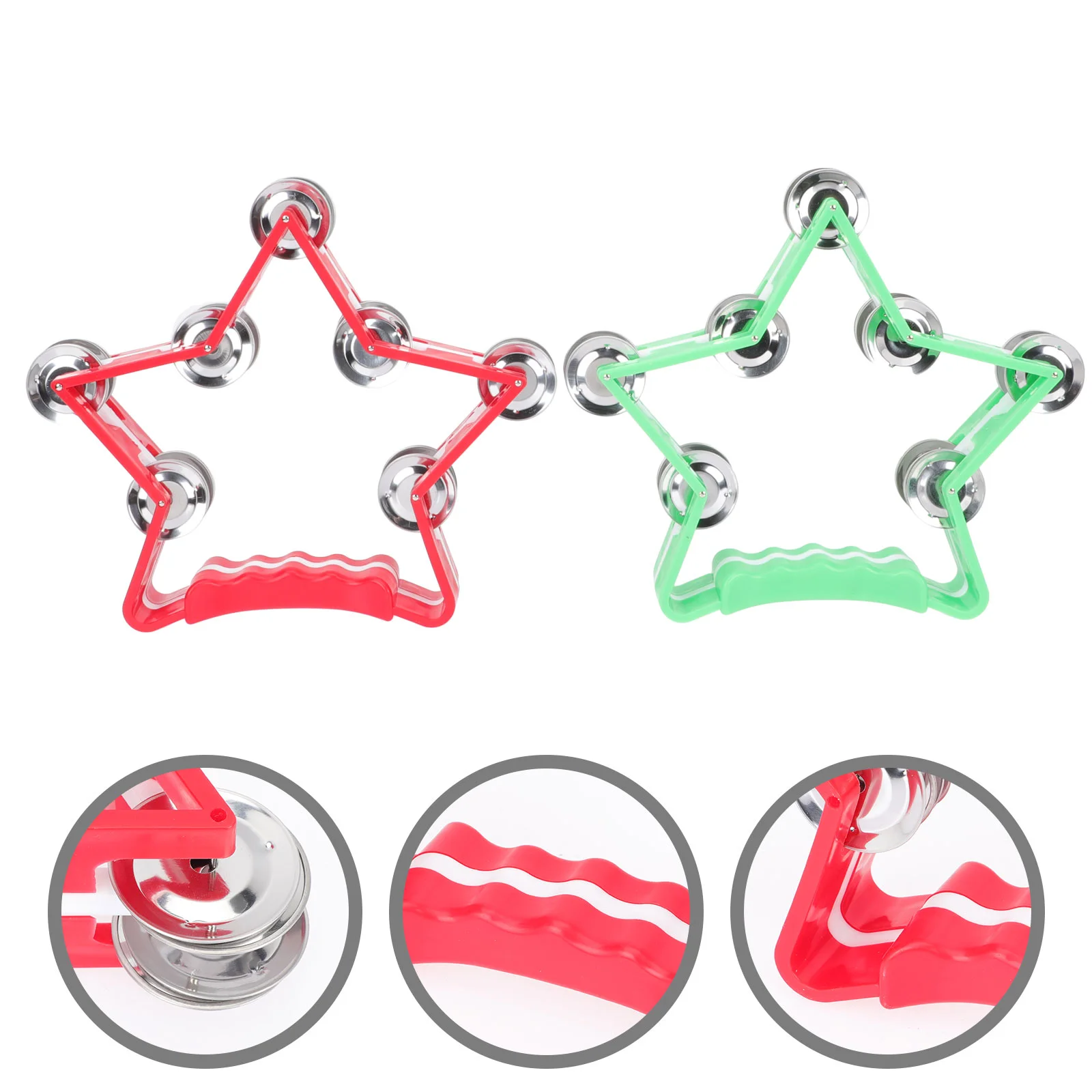 

2 Pcs Children Funny Five-pointed Star Plastic Rattle Kid Rattle Hand Rattle for Early Education Playing