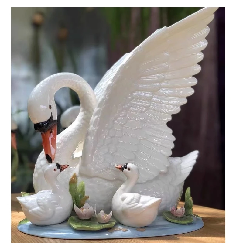 Европейский сад керамическое украшение в виде лебедя гостиная ТВ-шкаф вход