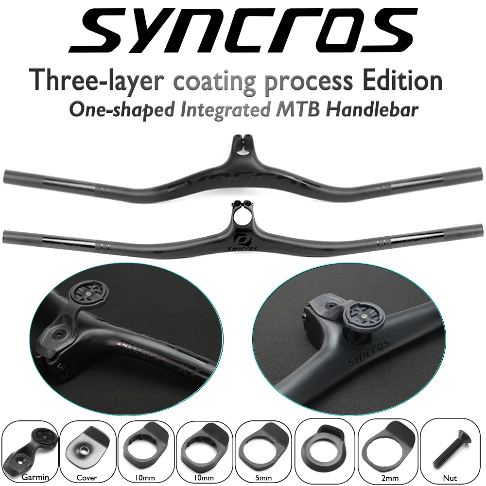 

Custom Syncros FRASER IC SL -8/-17/-25 Degree Integrated Mountain Bike Handlebar With Stem 70/80/90mm Carbon Fiber Bicycle Parts