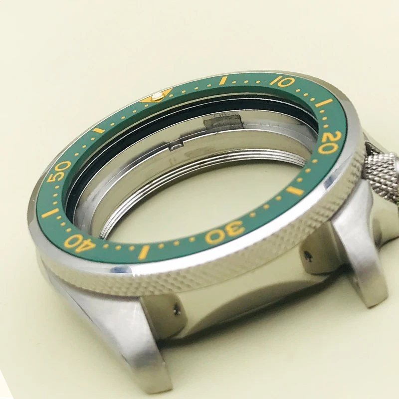 38mm Ceramic Watch Bezel Fits Seiko 5 series SKX007 SRPD Watch Case Golden scale dots Ceramic Ring Men Diving Watch Case Parts enlarge