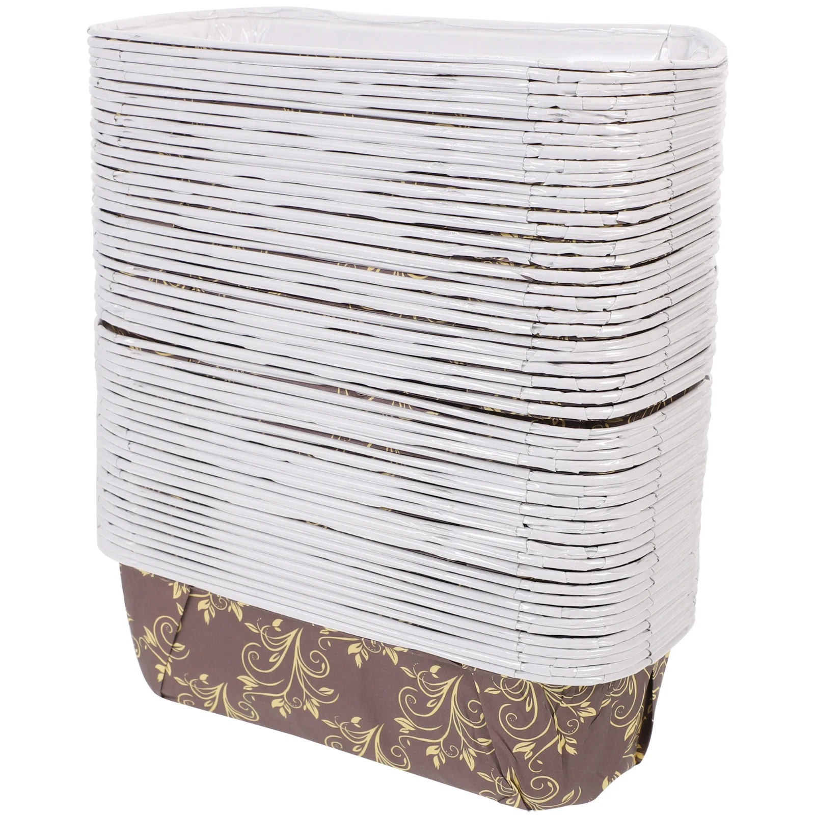 

50 Pcs Bread Tray Paper Packing Cake Wrappers Food Containers Disposable Laminated Cup Liner Heat-resistant Pet Coated Snacks