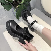 women pumps summer lolita mary jane high heel platform shoes chunky heel lady sandals buckle strap fashion female footwear 2022
