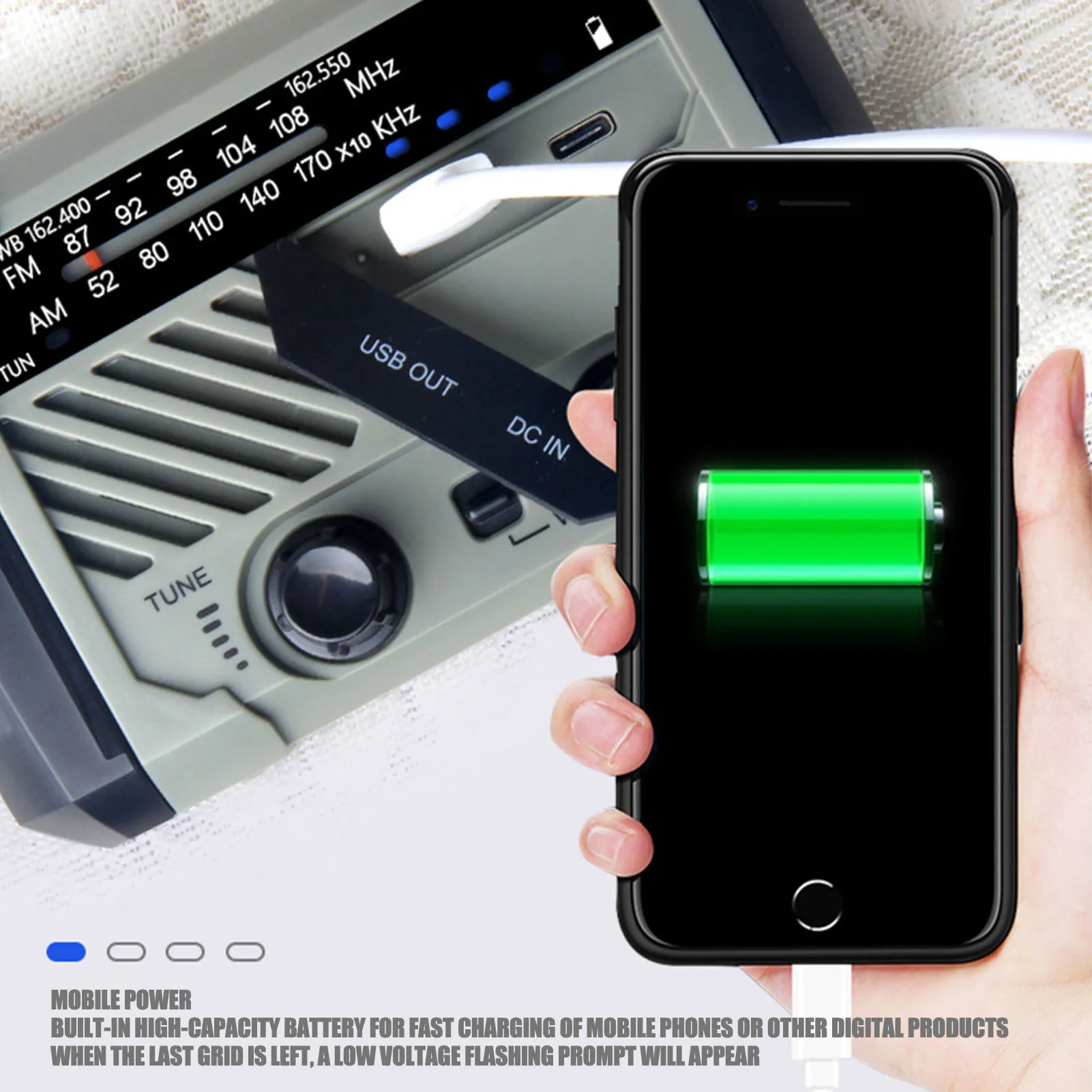 portable radio hand crank am fm wb emergency 3 in 1 reading lamp noaa emergency radio flashlight solar charging for cell phone free global shipping