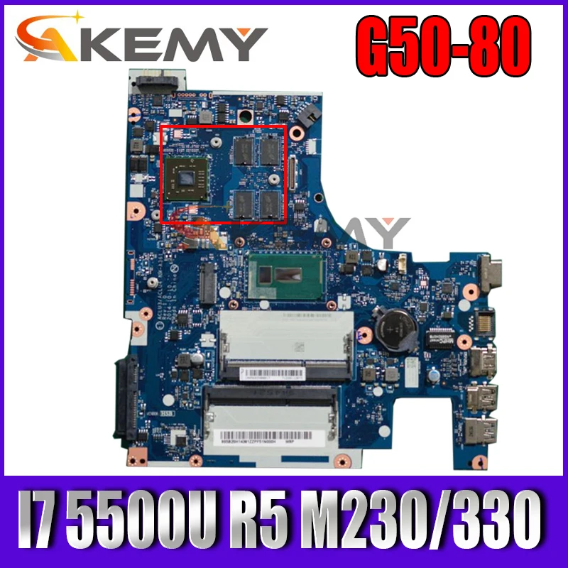 

NM-A361 материнская плата для Lenovo G50-80 материнская плата для ноутбука с процессором I7 5500U SR23W R5 M230 / 330 DDR3 100% полностью протестирована